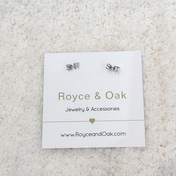 Sh*t Earrings-Royce & Oak-Cloud Nine Pajamas