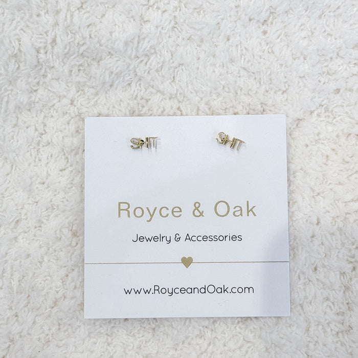 Sh*t Earrings-Royce & Oak-Cloud Nine Pajamas