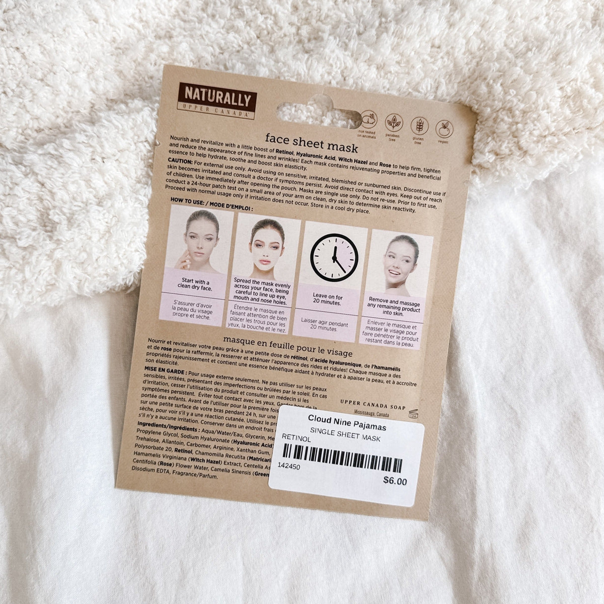 Spa Day Single Sheet Mask-Danielle Beauty-Cloud Nine Pajamas