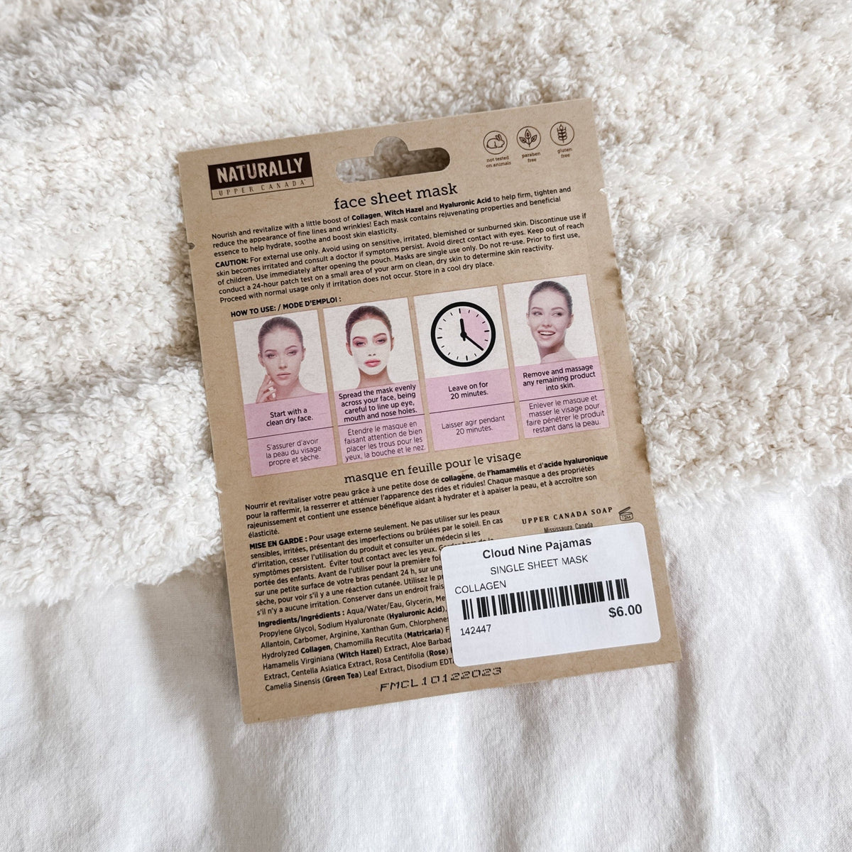 Spa Day Single Sheet Mask-Danielle Beauty-Cloud Nine Pajamas