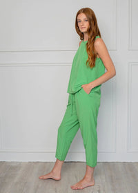 Stretch Pleated Capri-Latte Love-Cloud Nine Pajamas