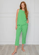 Stretch Pleated Capri-Latte Love-Cloud Nine Pajamas