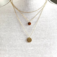 Textured Three Layered Necklace-Royce & Oak-Cloud Nine Pajamas