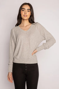 Top Long Sleeve Textured Essential-Tees & Tanks - Basic-PJ Salvage-Cloud Nine Pajamas