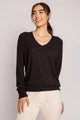 Top Long Sleeve Textured Essential-Tees & Tanks - Basic-PJ Salvage-BLACK-XS-Cloud Nine Pajamas