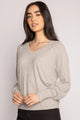 Top Long Sleeve Textured Essential-Tees & Tanks - Basic-PJ Salvage-GREY-XS-Cloud Nine Pajamas