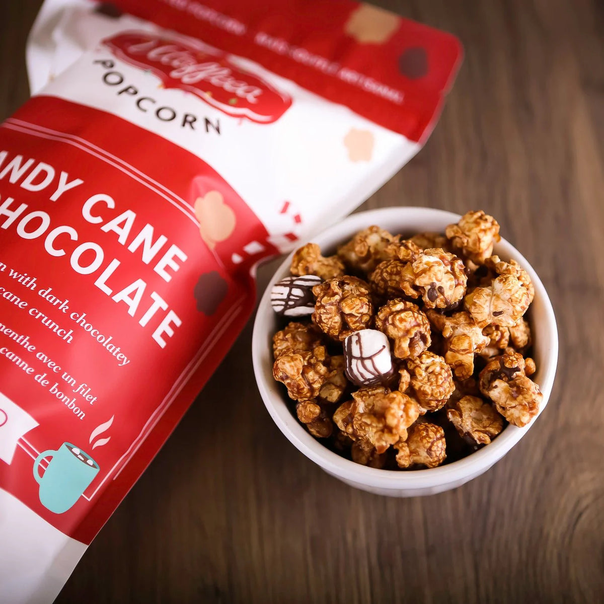 candy cane hot chocolate popcorn utoffeea