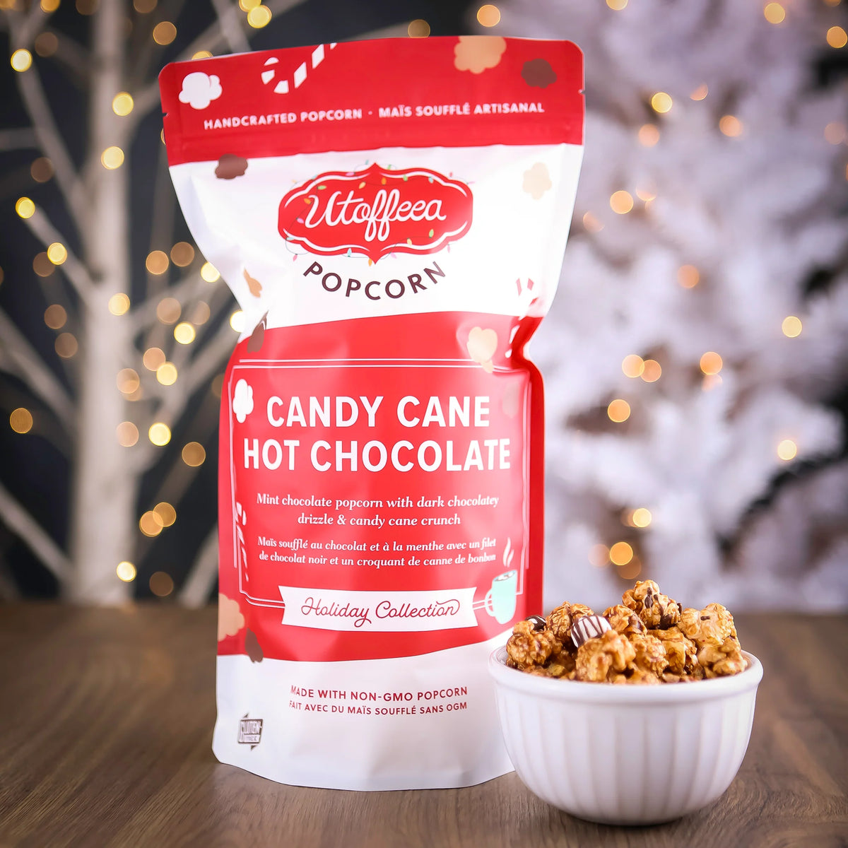 candy cane hot chocolate popcorn utoffeea