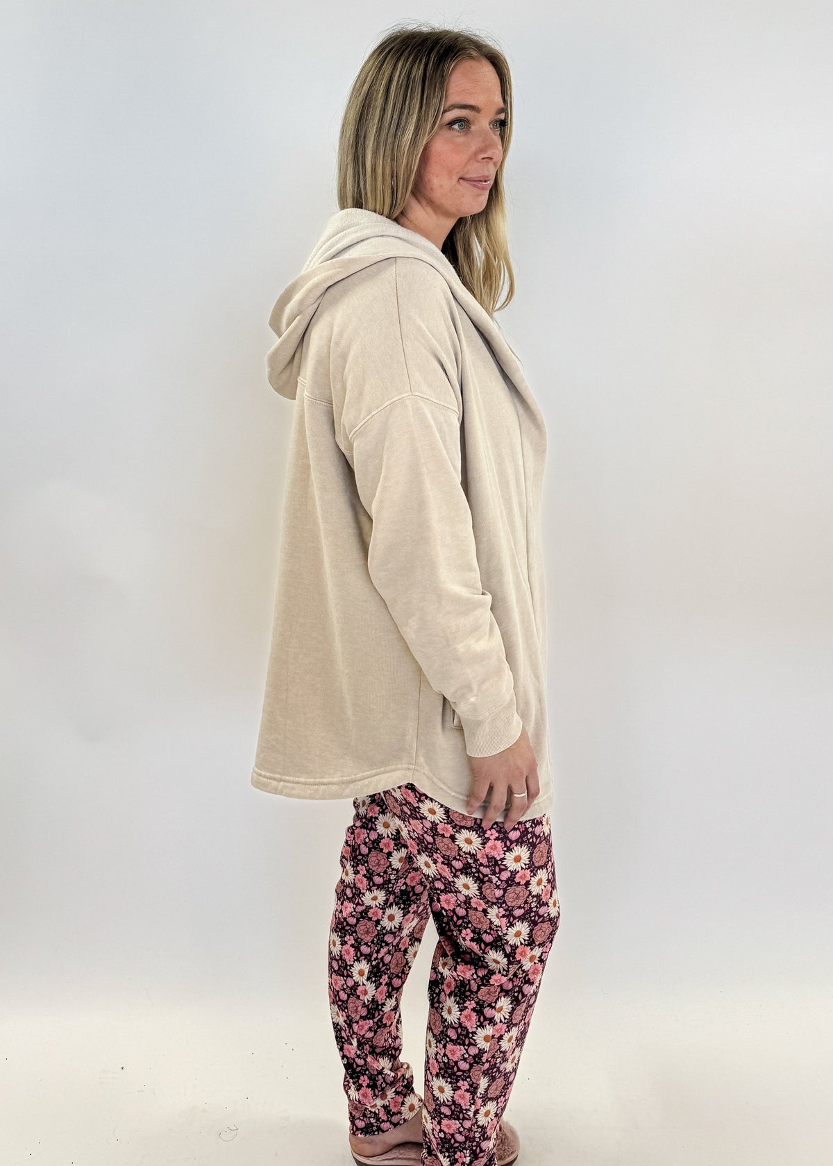 open tan cardigan fleece scarlette ellie