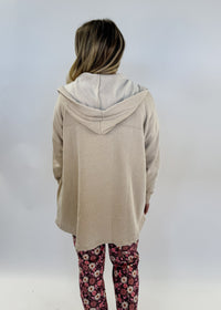 open tan cardigan fleece scarlette ellie