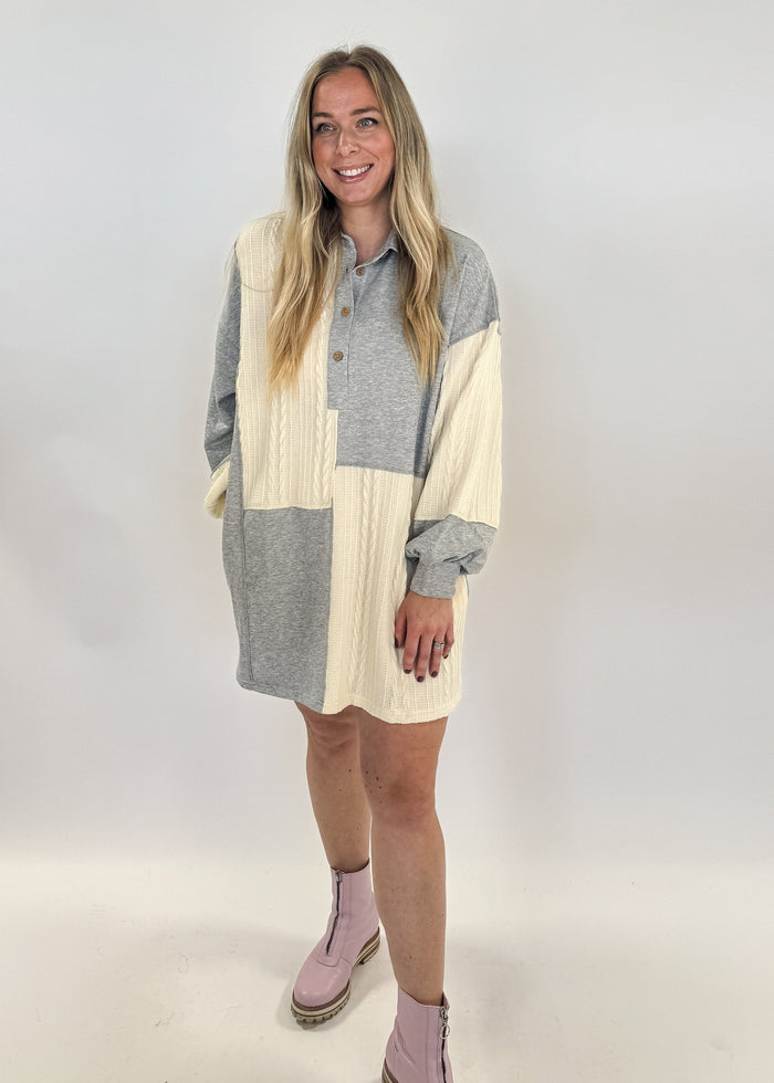 Dress Cable Knit French Terry sweet siesta