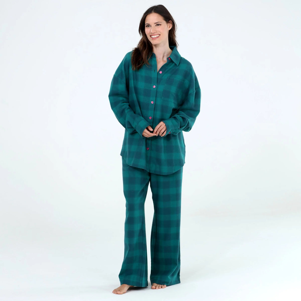 HONEYDEW PJ Flannel Cabin Crew GOLDEN HOUR BAYBERRY PLAID LG