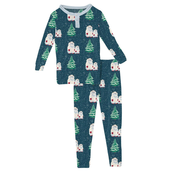 PJ Kids Bamboo Henley PJ Set