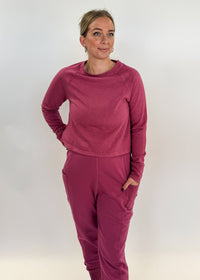 Lounge Set Raglan Top/Jogger Magenta scarlette ellie