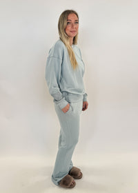 Lounge Set Top/High Waist Pant Smoke Blue scarlette ellie