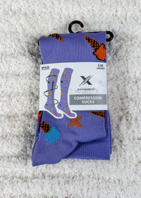 printed fun compression socks