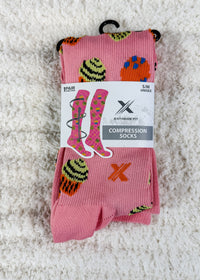 printed fun compression socks 