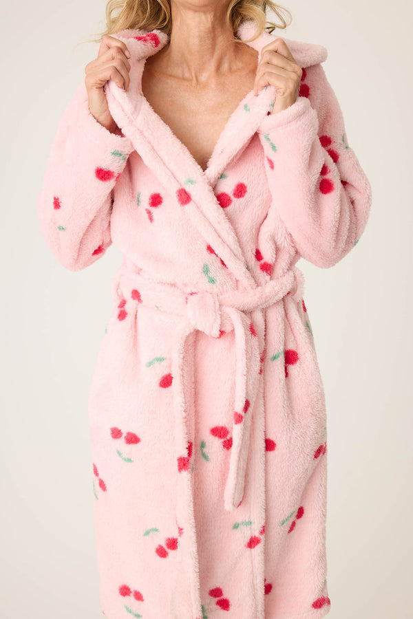 Robe Plush Cherries | NEW S25-Robes-PJ Salvage-Cloud Nine Pajamas