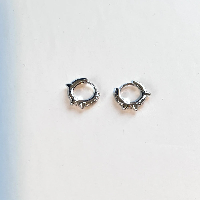 Smaller Spike Hoop Earrrings