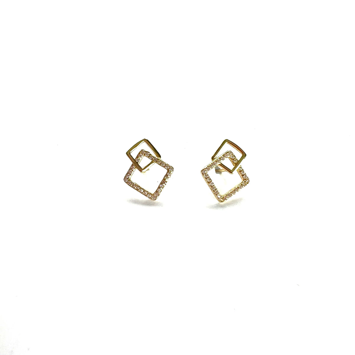 Sparkle Square Shape Earrings